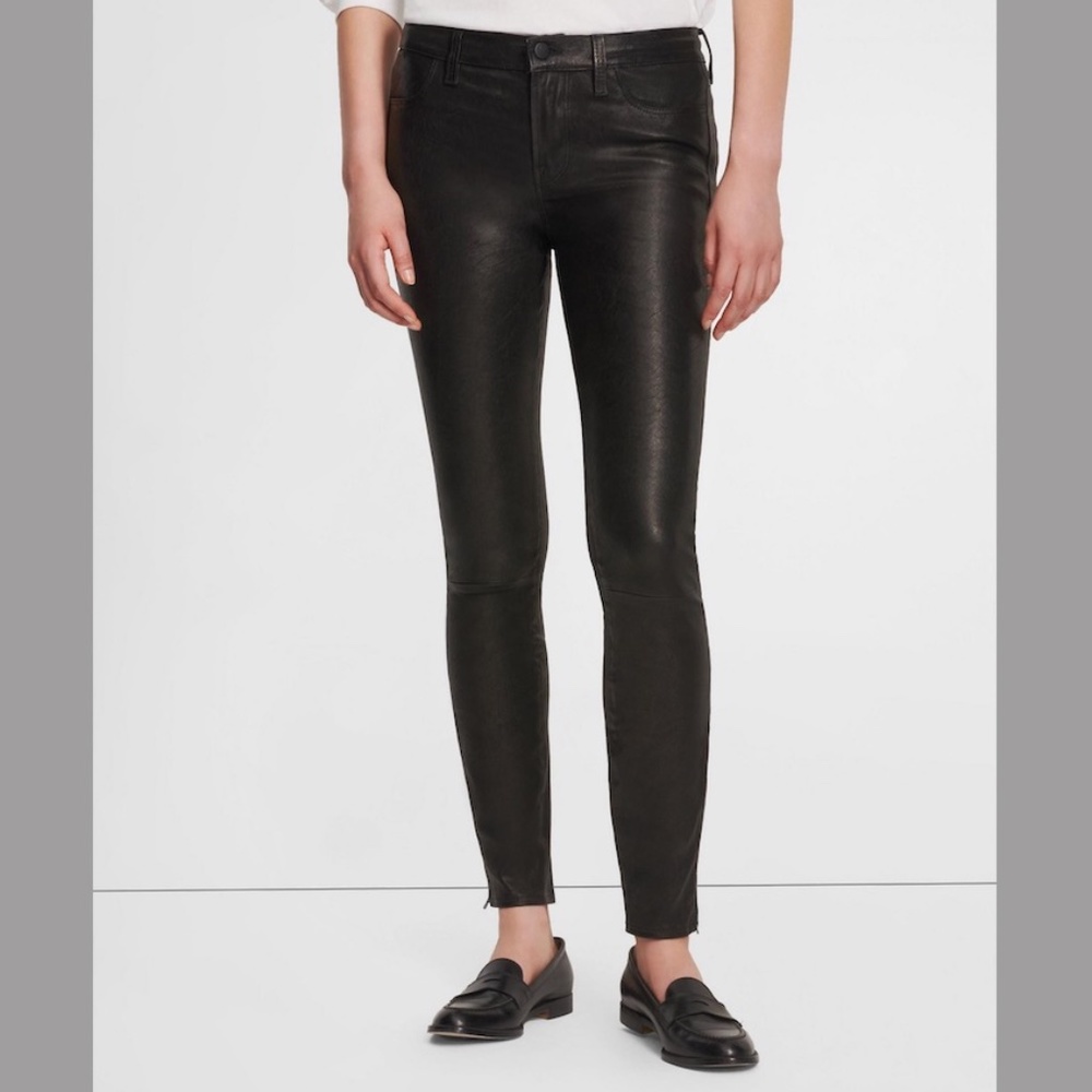 J BRAND L8001 skinny mid-rise leather pants 26